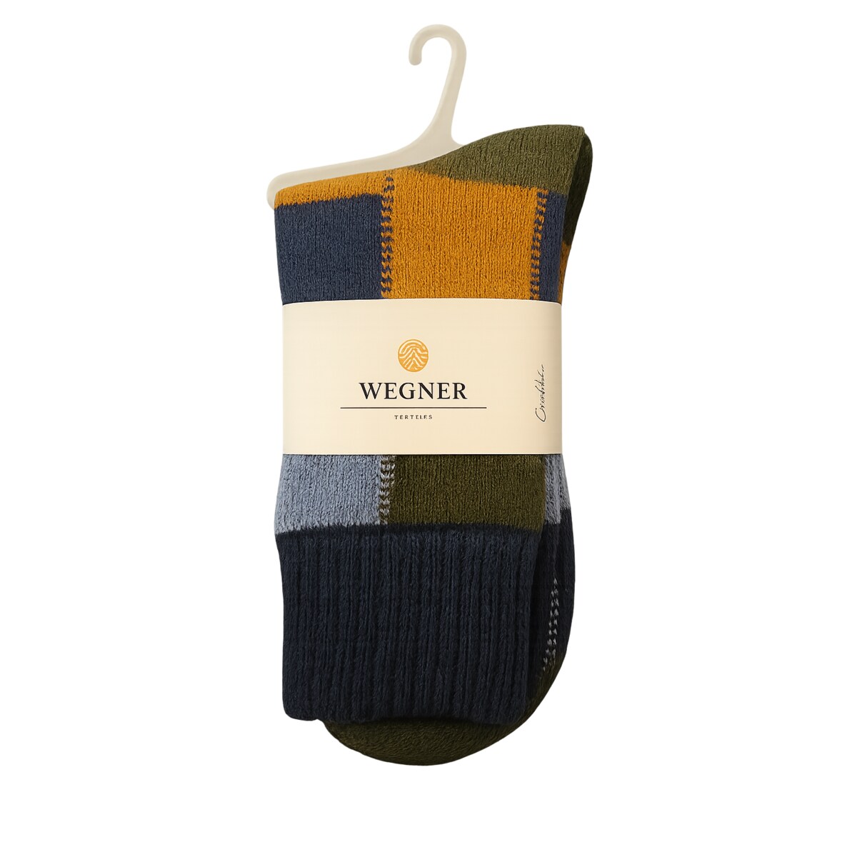 Wełniane skarpety w klasyczną kratę – rozmiar 39–43