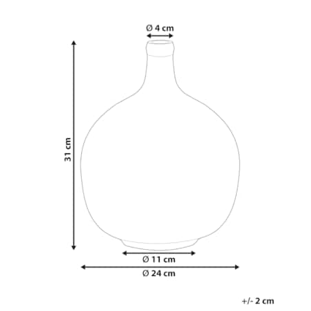 Wazon dekoracyjny CHAPPATHI Szkło 31 cm Niebieski