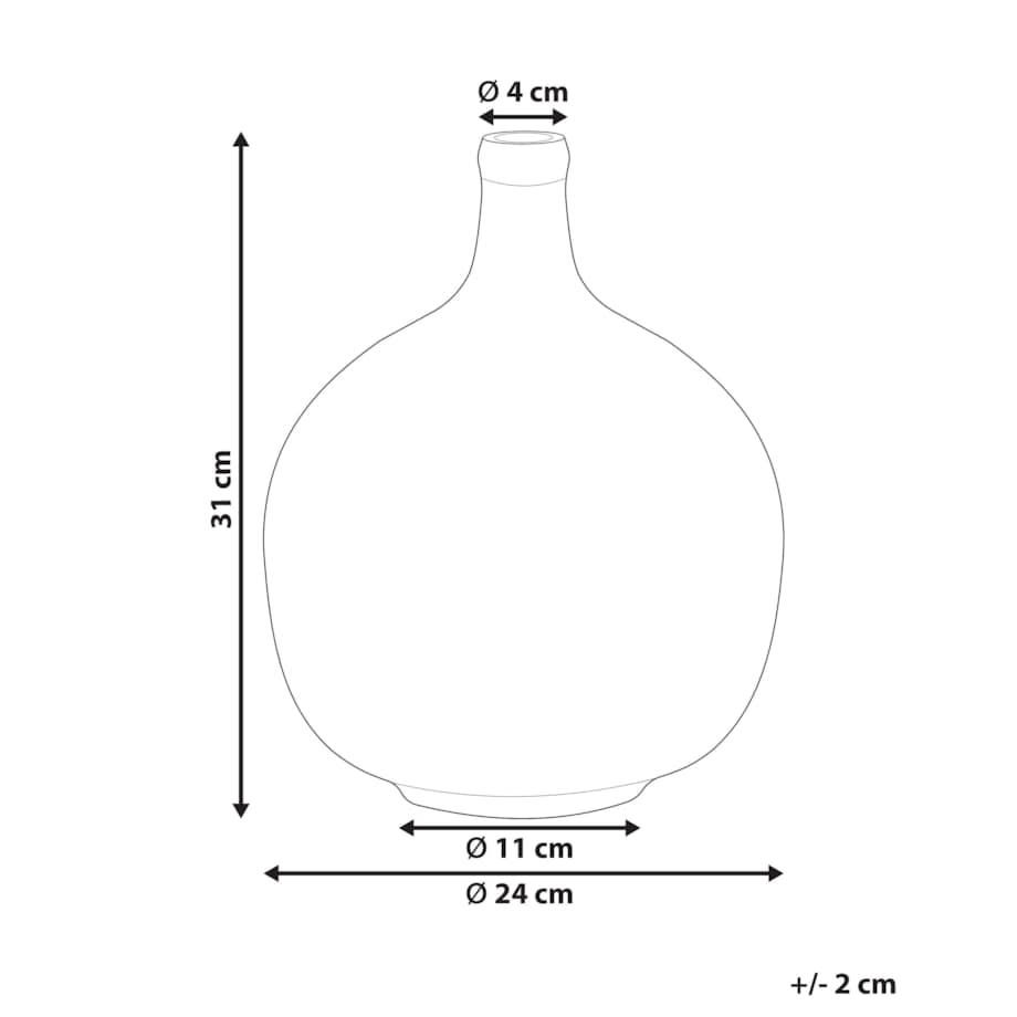 Wazon dekoracyjny CHAPPATHI Szkło 31 cm Niebieski