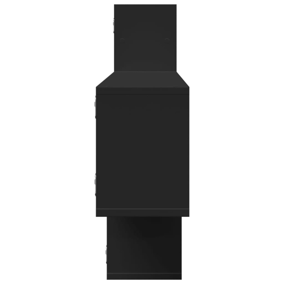 vidaXL Półka wisząca, czarna, 167,5x18x68 cm, materiał drewnopochodny