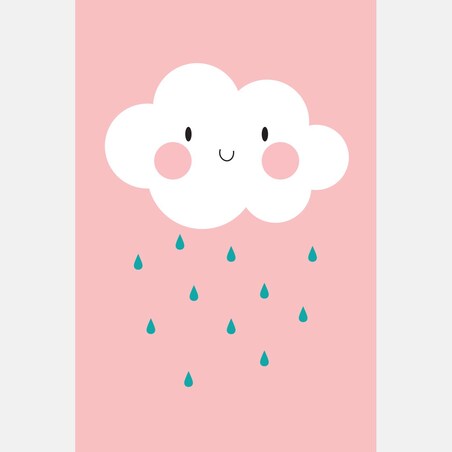 Plakat dla dzieci Chmurka różowa 40x50