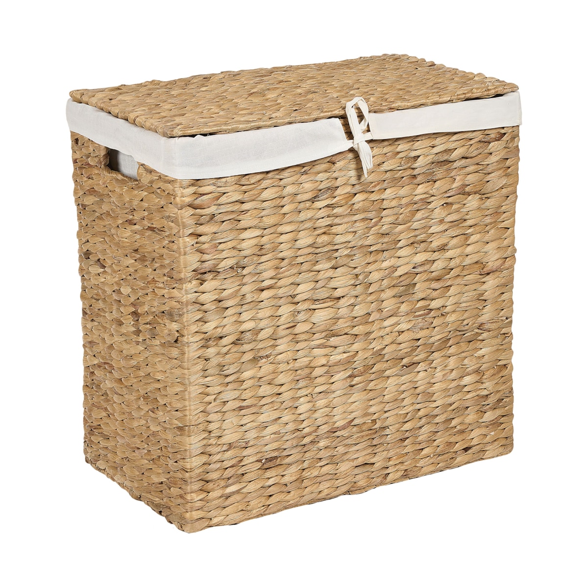 Kosz z hiacyntu wodnego z pokrywką jasny LANGSON