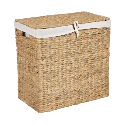 Kosz z hiacyntu wodnego z pokrywką jasny LANGSON