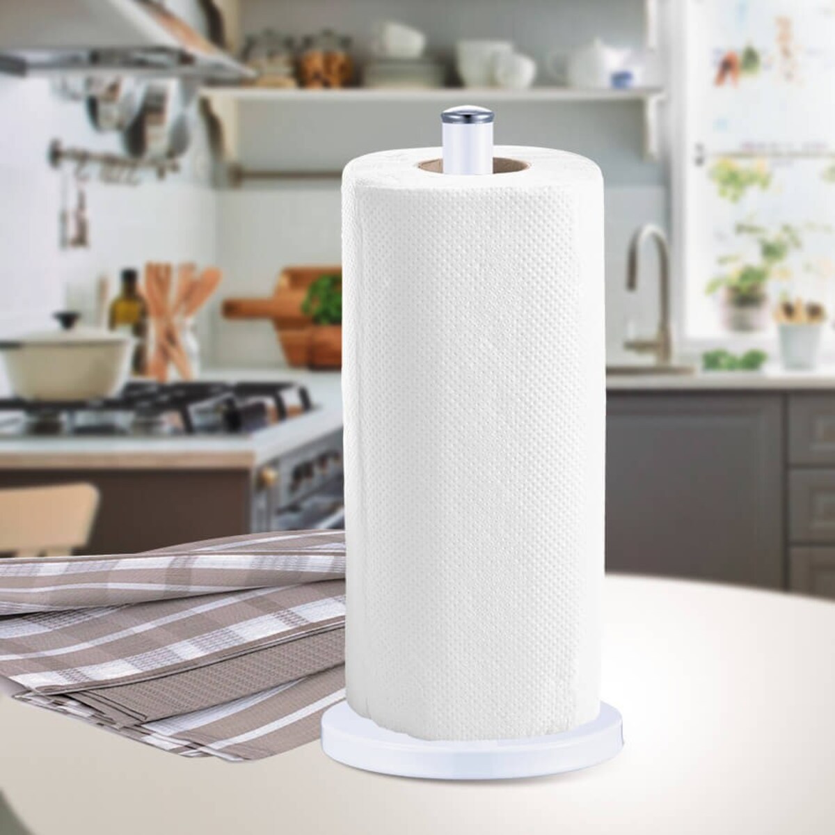 Stojak na ręcznik papierowy uchwyt 34.5cm biały MAESTRO MR-1033-WHITE