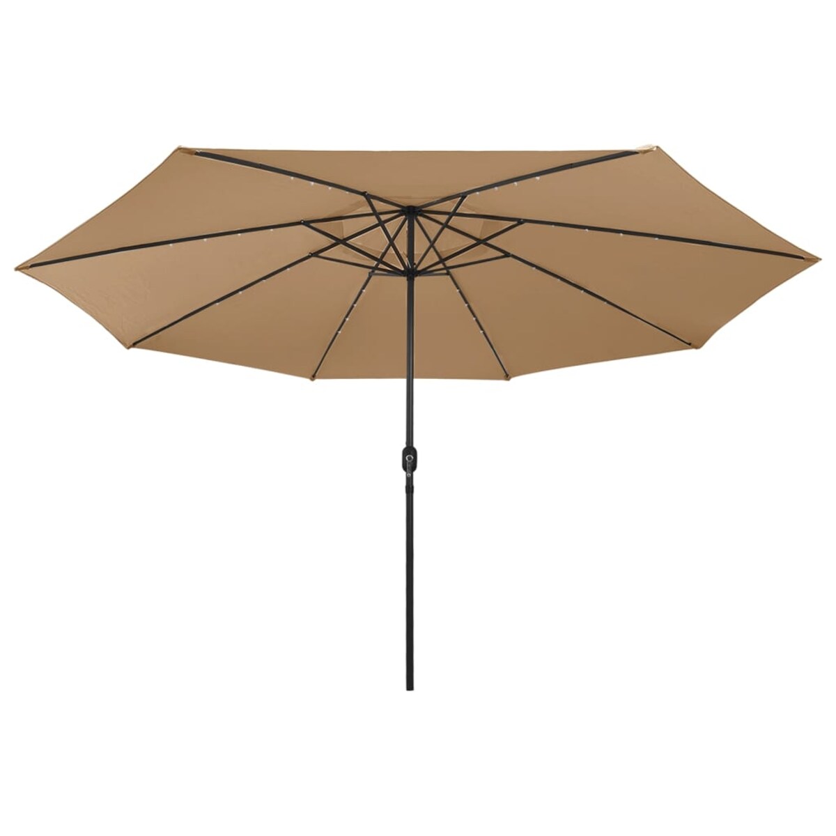 vidaXL Parasol ogrodowy z LED, 400 cm, taupe