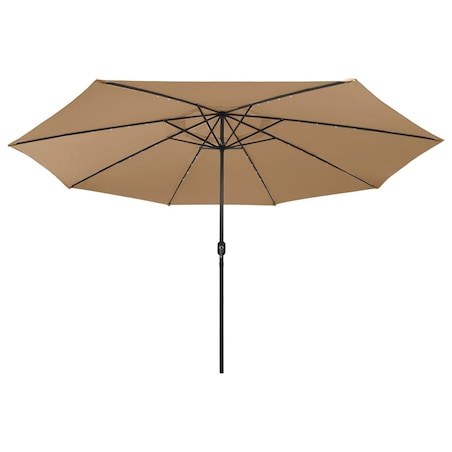 vidaXL Parasol ogrodowy z LED, 400 cm, taupe