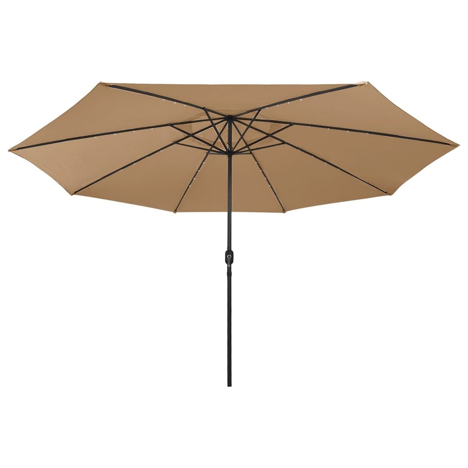 vidaXL Parasol ogrodowy z LED, 400 cm, taupe