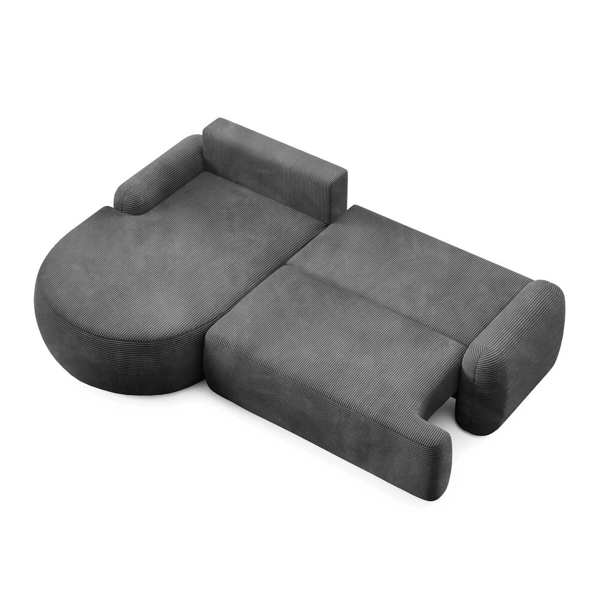 Zaokrąglony narożnik CLEO II z funkcją spania, wersja lewa, Poso 60