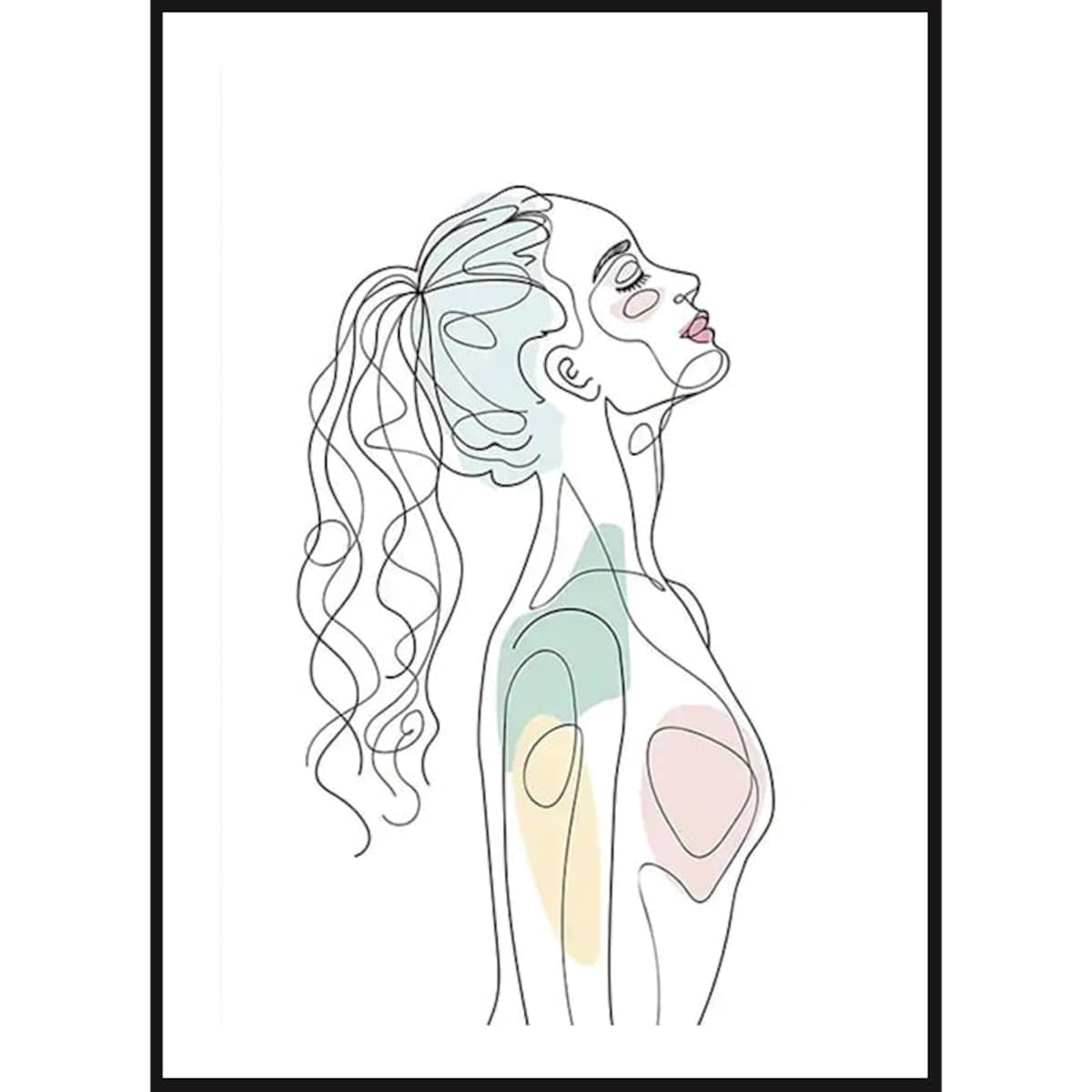 Poster Story, Plakat, Obraz - Kolorowa Dziewczyna, wymiary 30 x 42 cm