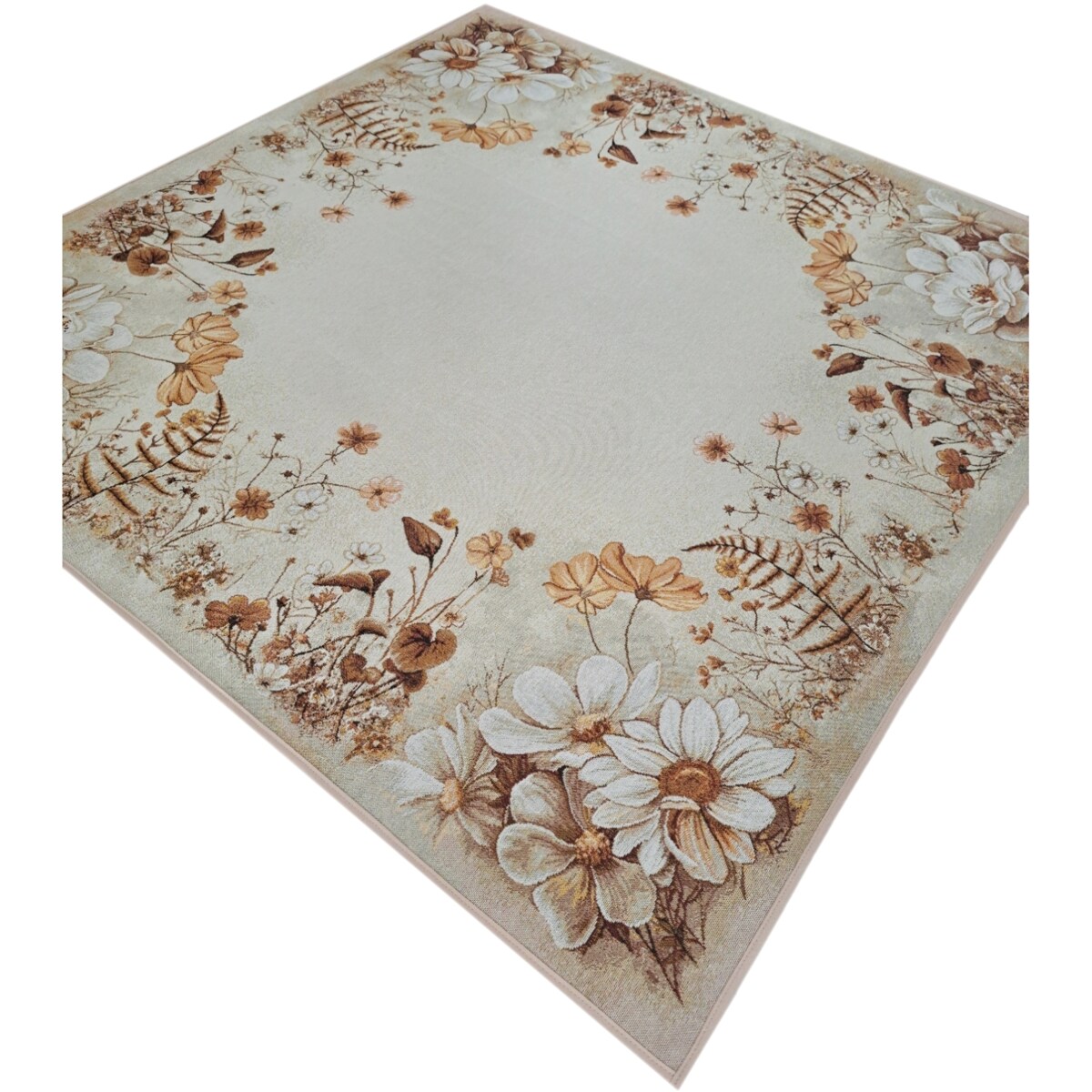 Obrus Na Stół 100X100 Cm Ozdobny Dekoracyjny Kwiaty