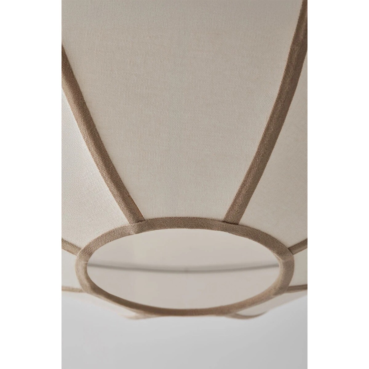 Lampa sufitowa lniana Patraix kremowo-beżowo Ø50 cm