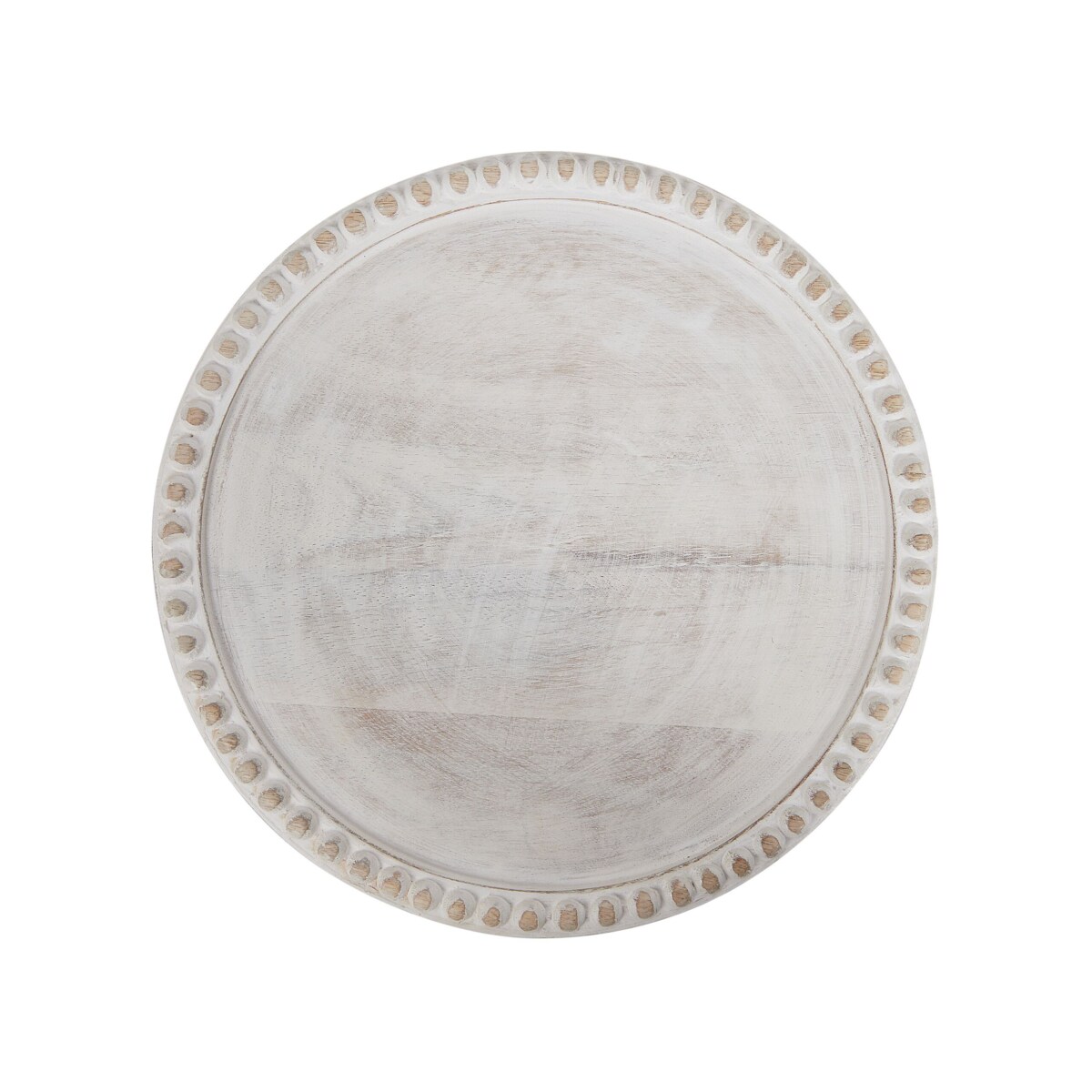 Patera ze szklanym kloszem drewno mango jasne DENDERA