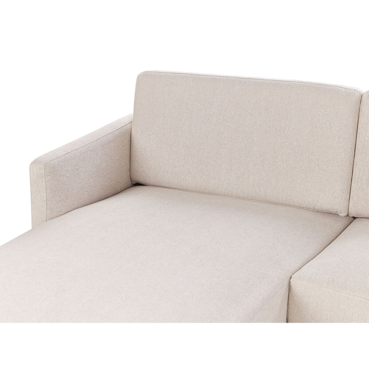 Narożnik BREDA Jasnobeżowy dla 2 osób Prawostronny