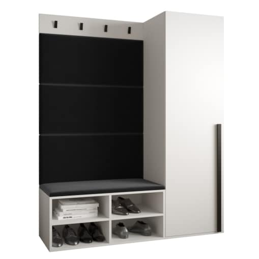 Garderoba do przedpokoju Abiks MIRO 6 biały+manila18