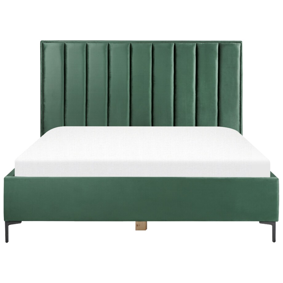 Zestaw mebli do sypialni welur 180 x 200 cm zielony SEZANNE