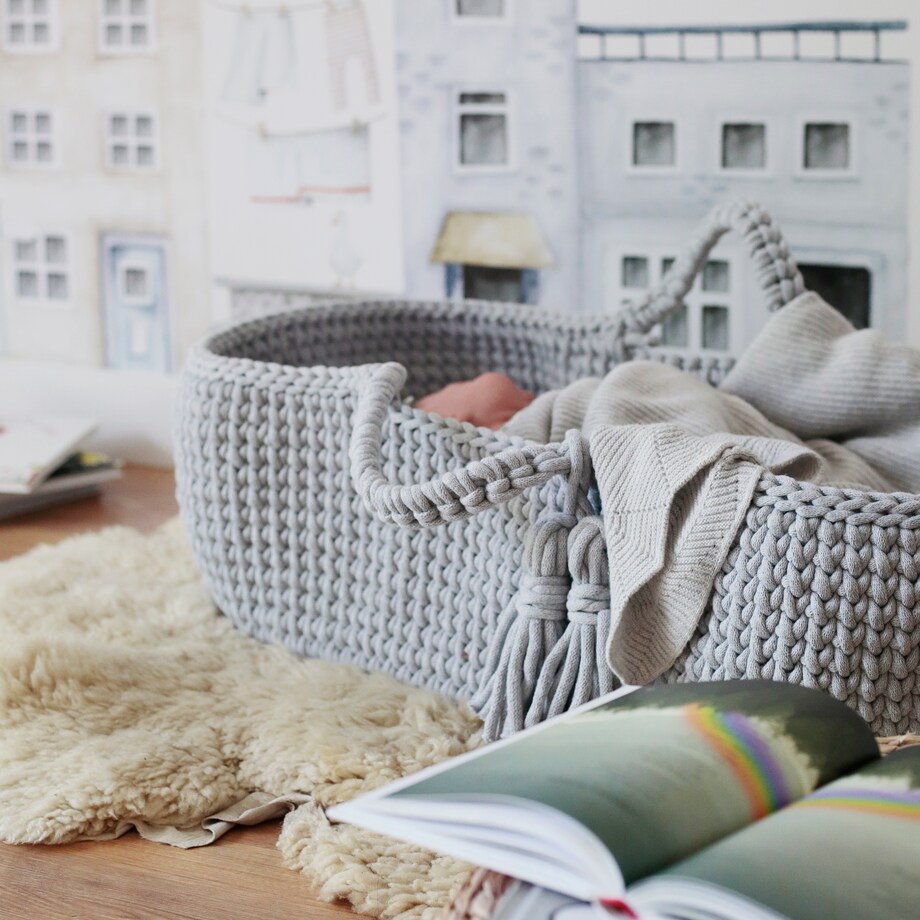 Kosz Mojżesza Happy Moses - Jasnoszary