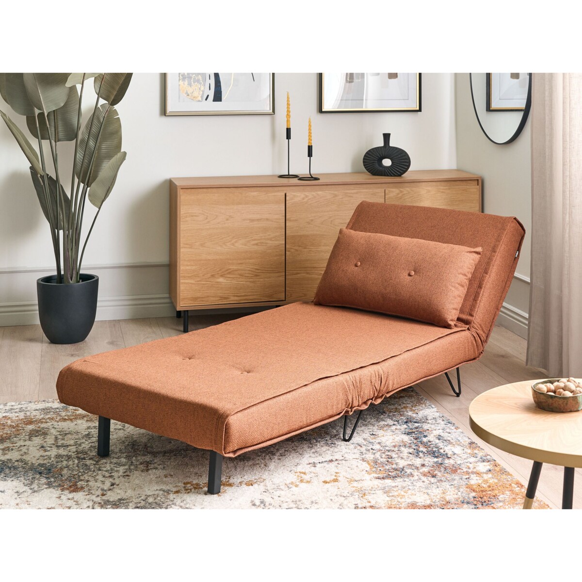 Sofa rozkładana jednoosobowa VESTFOLD Pomarańczowy