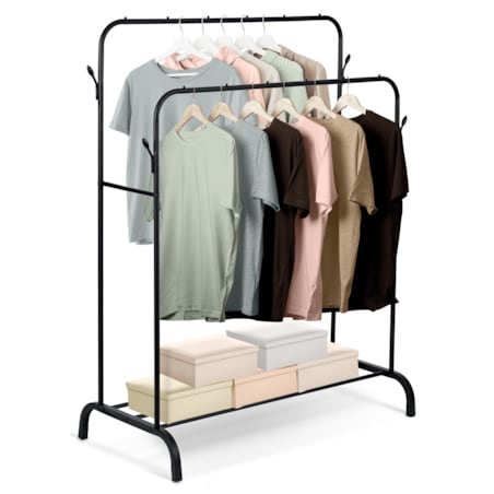 Wieszak na ubrania stojący stojak podwójny mocny Massido