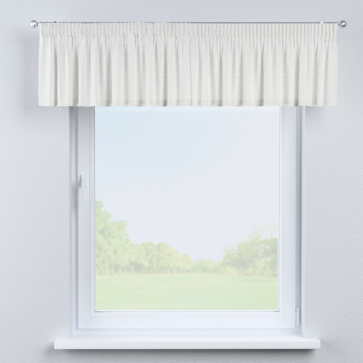 Lambrekin na taśmie marszczącej 260x40 ecru