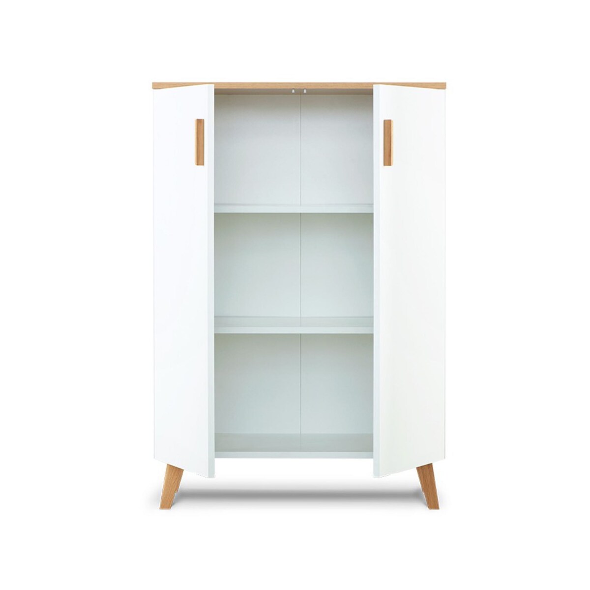 KONSIMO FRISK Biała komoda do salonu w stylu skandynawskim