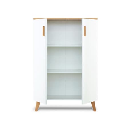 KONSIMO FRISK Biała komoda do salonu w stylu skandynawskim