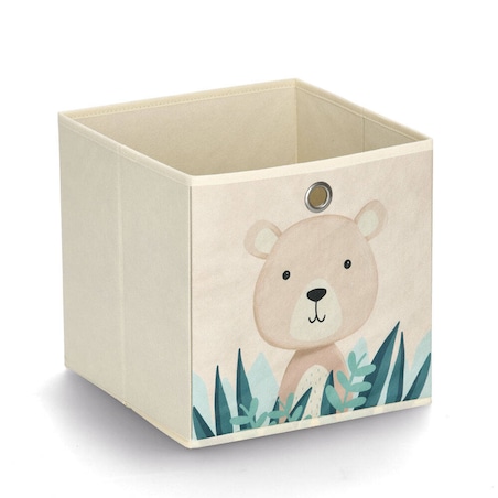 Tekstylne pudełko ze zwierzątkiem, 28 x 28 x 28 cm
