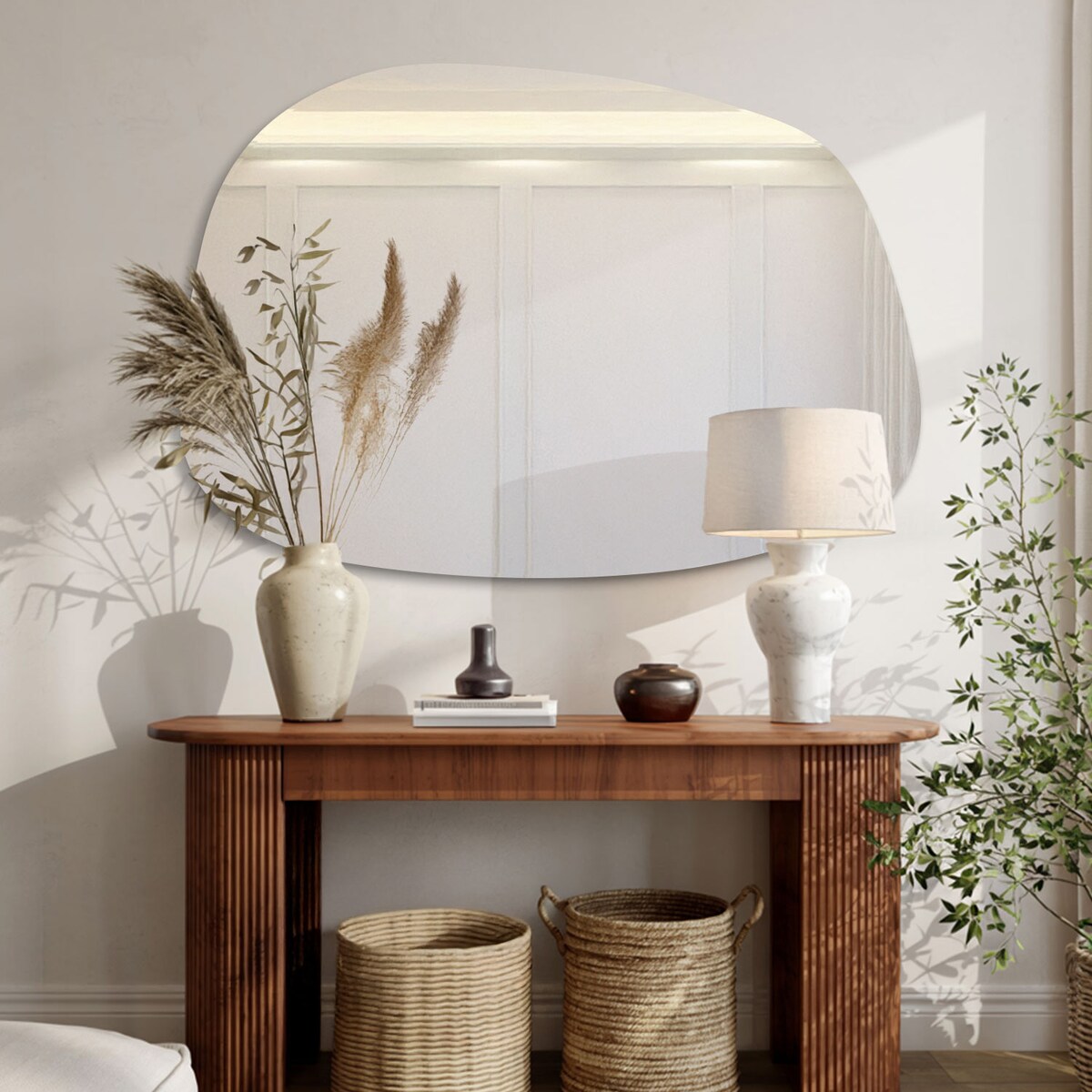 Lustro asymetryczne - 55,1x38,2 cm