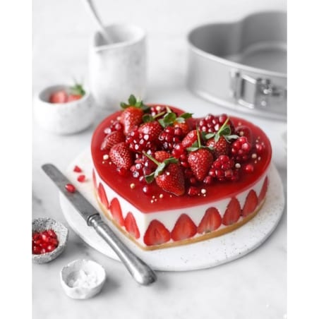 Patisse - Mini tortownica serce zapinana 12cm SILVER-TOP