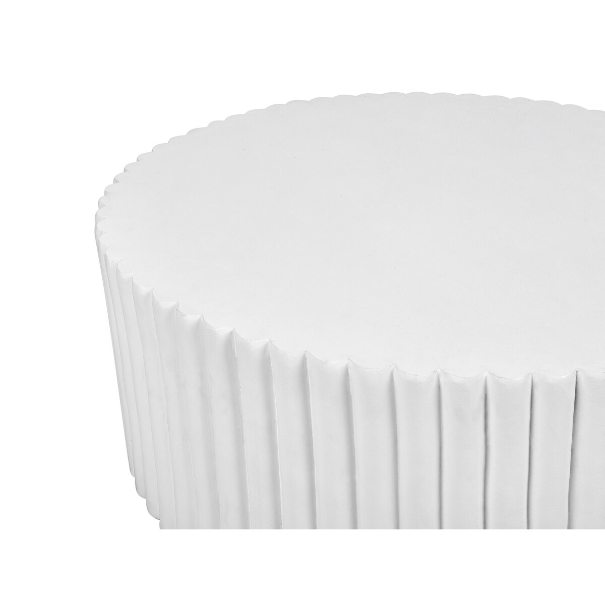 Okrągły stolik kawowy biały POZZA