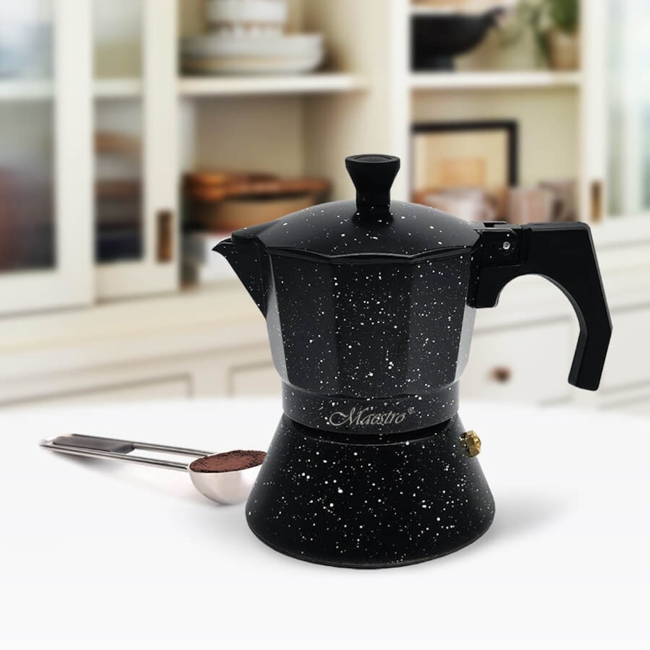 Kawiarka na indukcję gaz duża 9 filiżanek 450ml marmurek MAESTRO