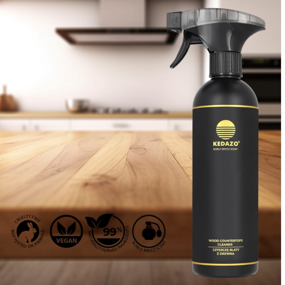 Płyn do czyszczenia mebli -KEDAZO Wood Countertops Cleaner — naturalna troska o piękno i trwałość drewna