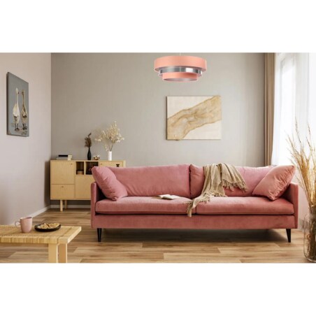 Lampa wisząca TRIO MIX różowa/srebrna