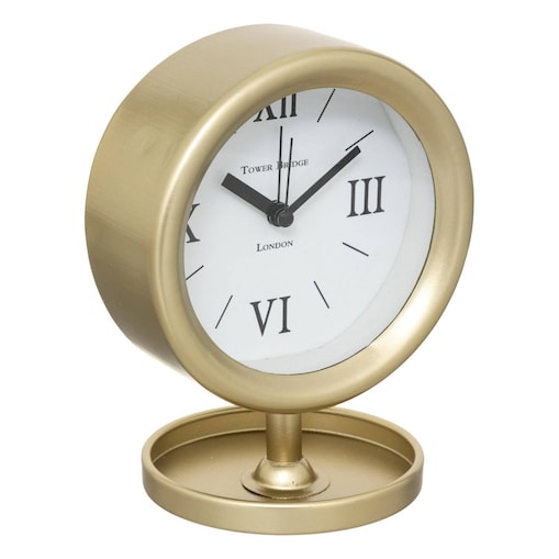 Zegar stojący na komodę Marion, złoty, Ø 12 cm