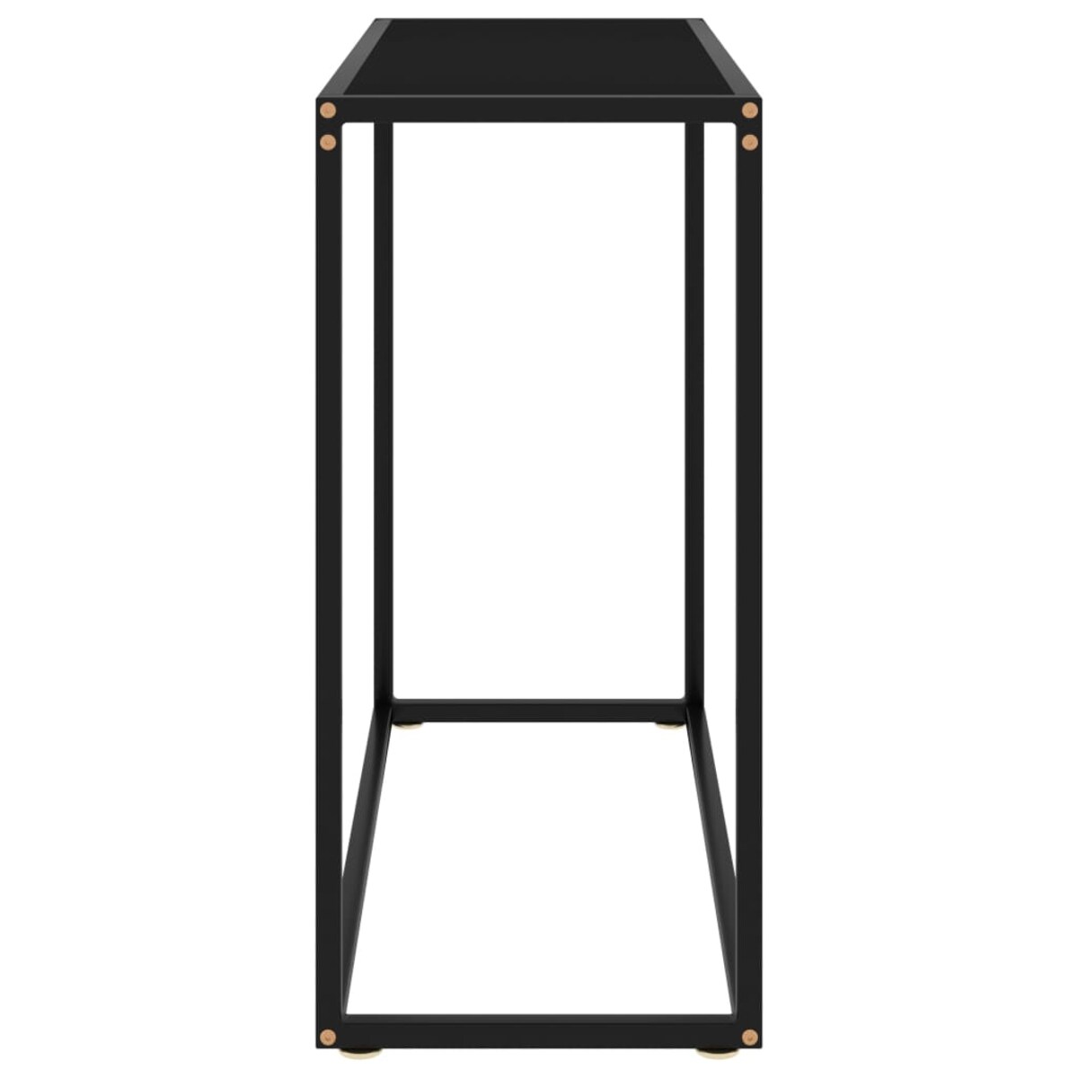 vidaXL Stolik konsolowy, czarny, 80x35x75 cm, szkło hartowane
