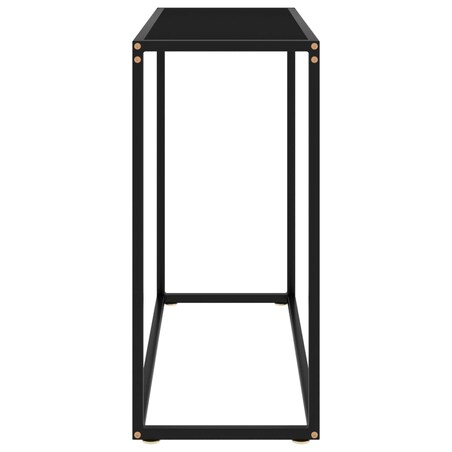 vidaXL Stolik konsolowy, czarny, 80x35x75 cm, szkło hartowane