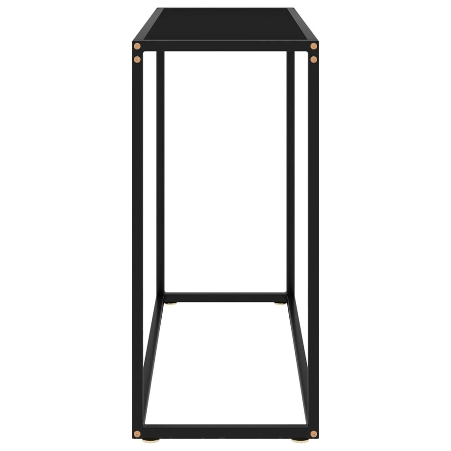 vidaXL Stolik konsolowy, czarny, 80x35x75 cm, szkło hartowane