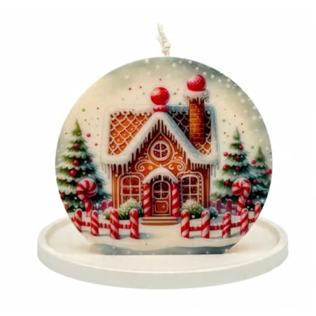 Prezent na Święta Świeca Piernikowy Domek Świeczka Sojowa Dekoracyjna EKO