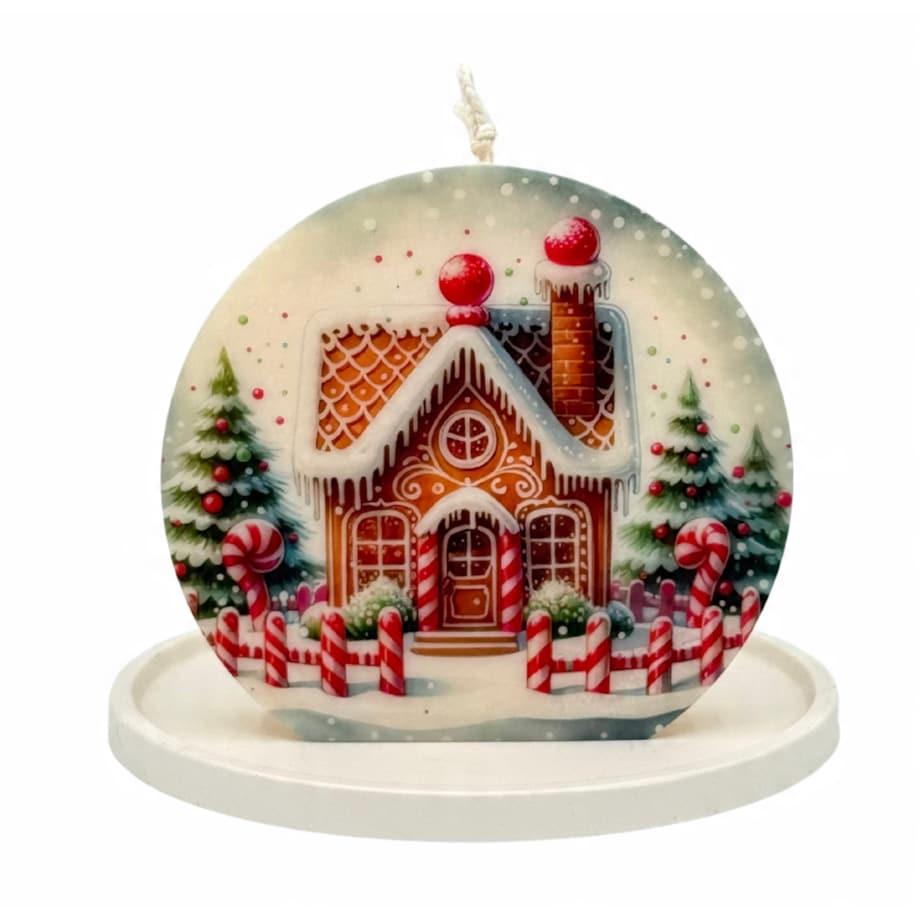 Prezent na Święta Świeca Piernikowy Domek Świeczka Sojowa Dekoracyjna EKO