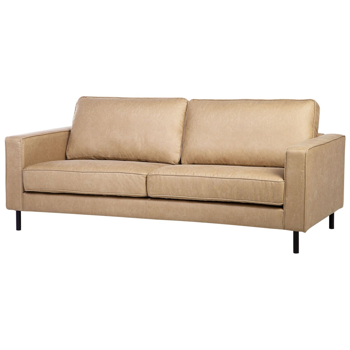 Komplet wypoczynkowy 4-osobowy ekoskóra beżowy SAVALEN