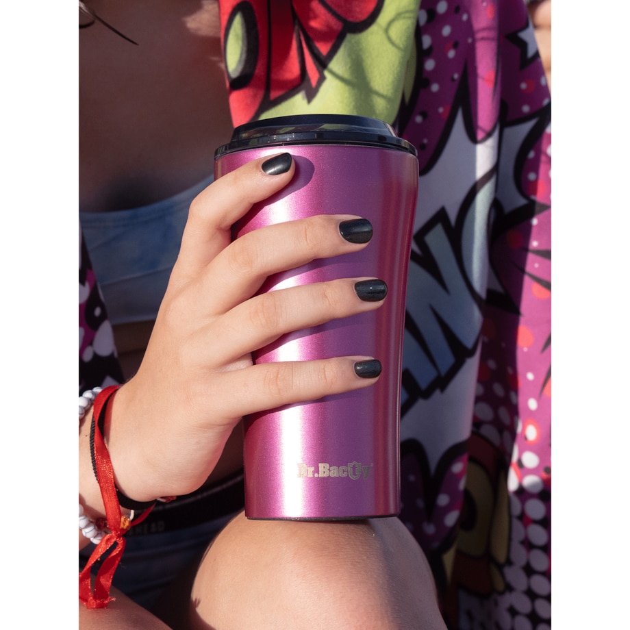 Kubek termiczny na kawę Dr.Bacty Apollo 2.0 - Oda do młodości - 360 ml - Pink