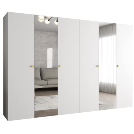 Szafa uchylna otwierana PARMA 2 300 wys. 202 cm Biały + u. Złoty