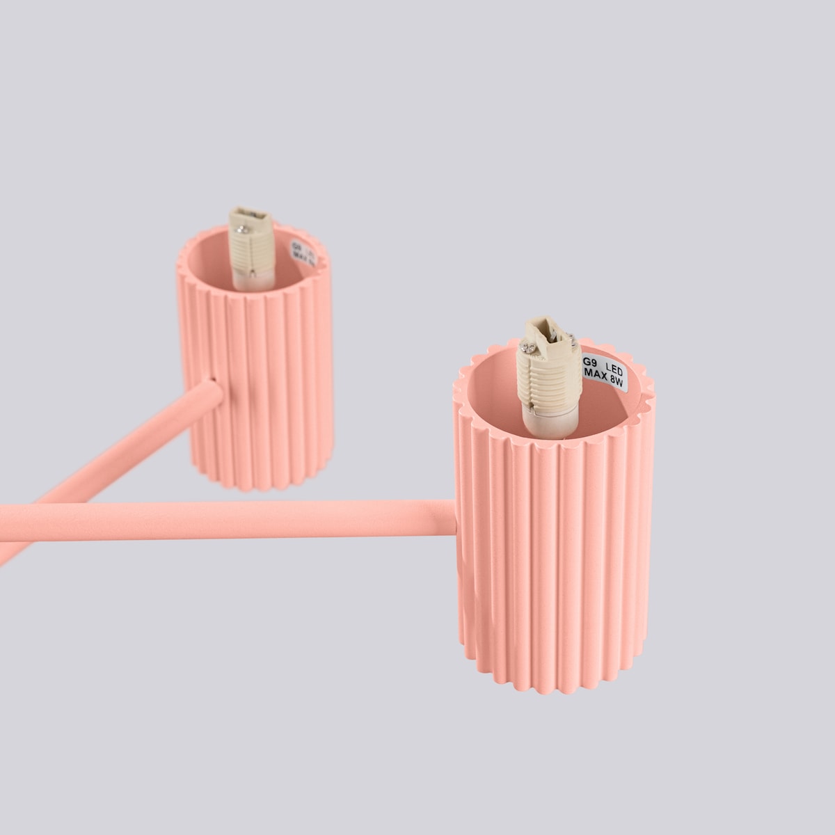 Żyrandol HALO 6 brzoskwiniowy