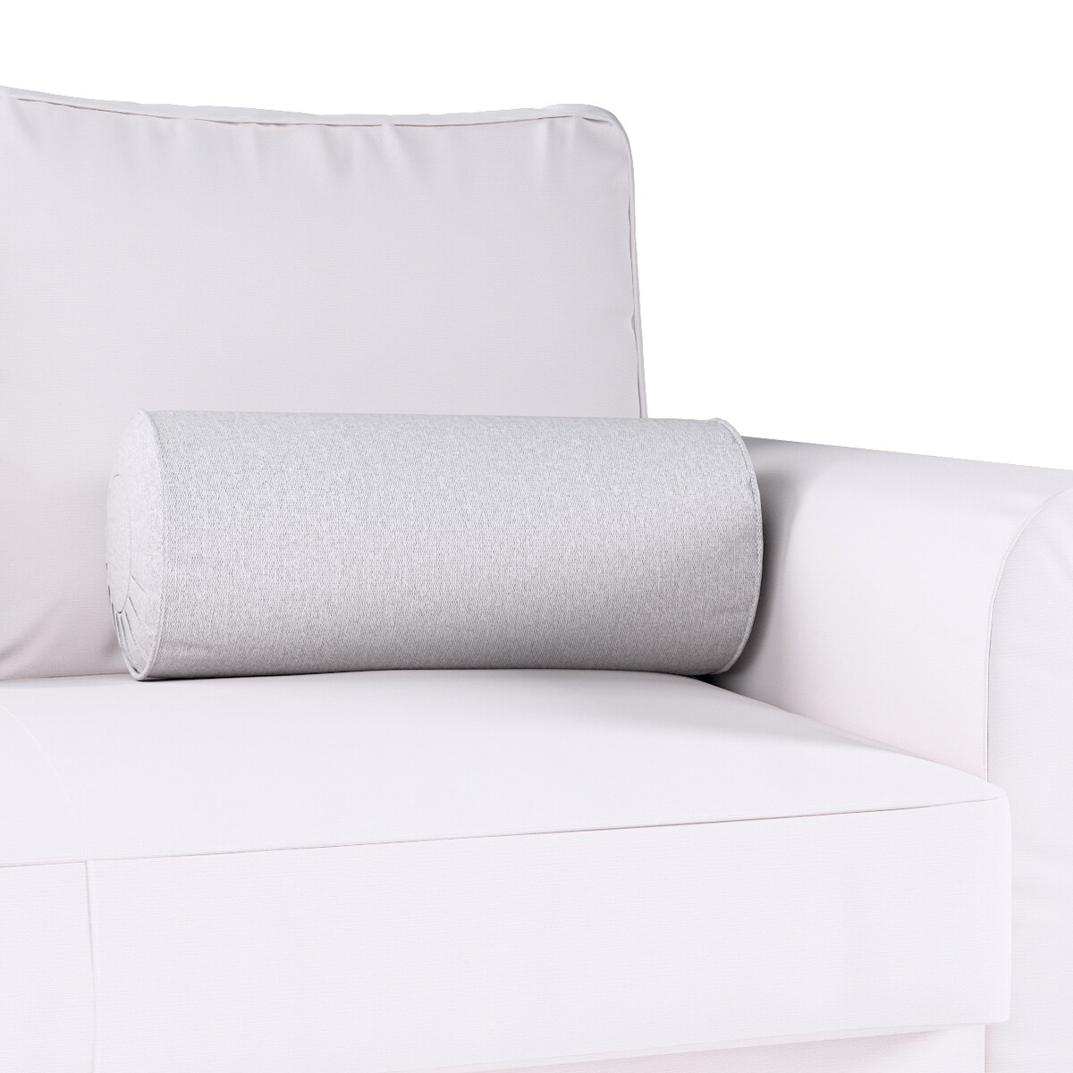 Poduszka wałek z zakładkami, szary melanż, Ø20 x 50 cm, Amsterdam