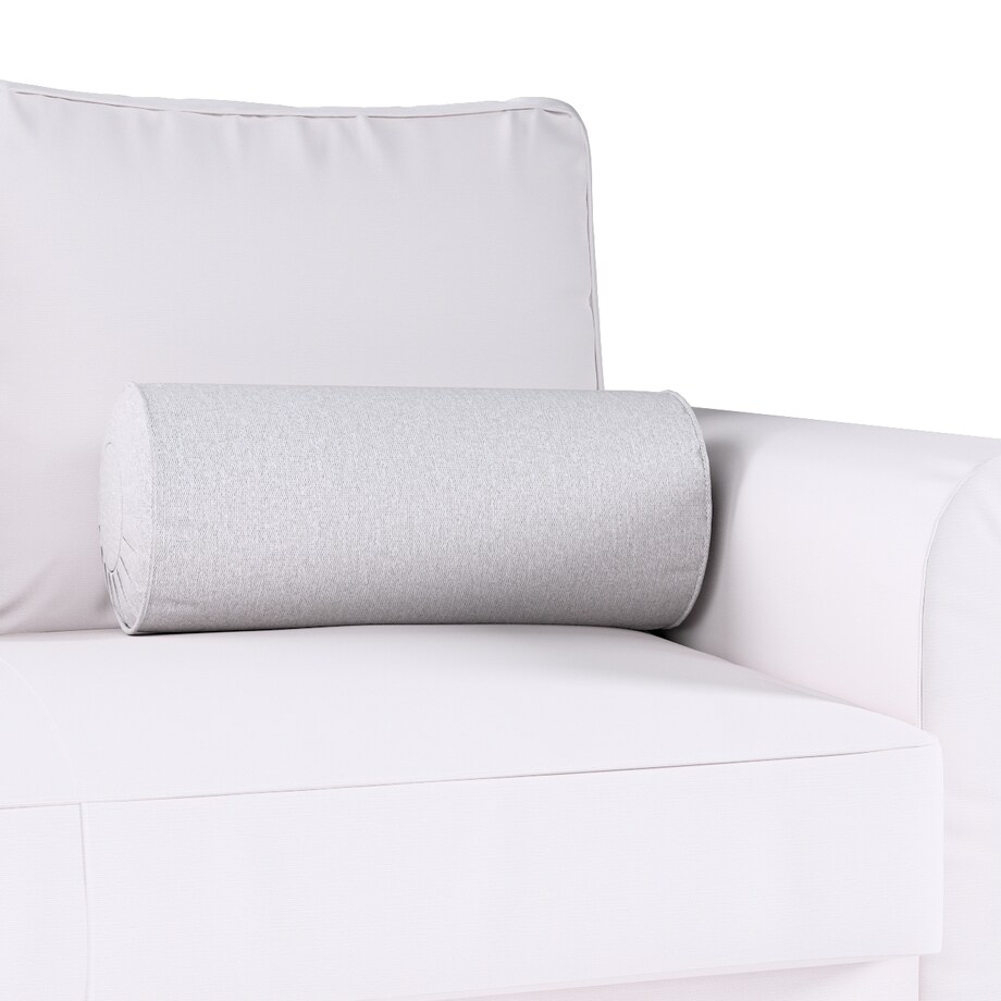 Poduszka wałek z zakładkami, szary melanż, Ø20 x 50 cm, Amsterdam