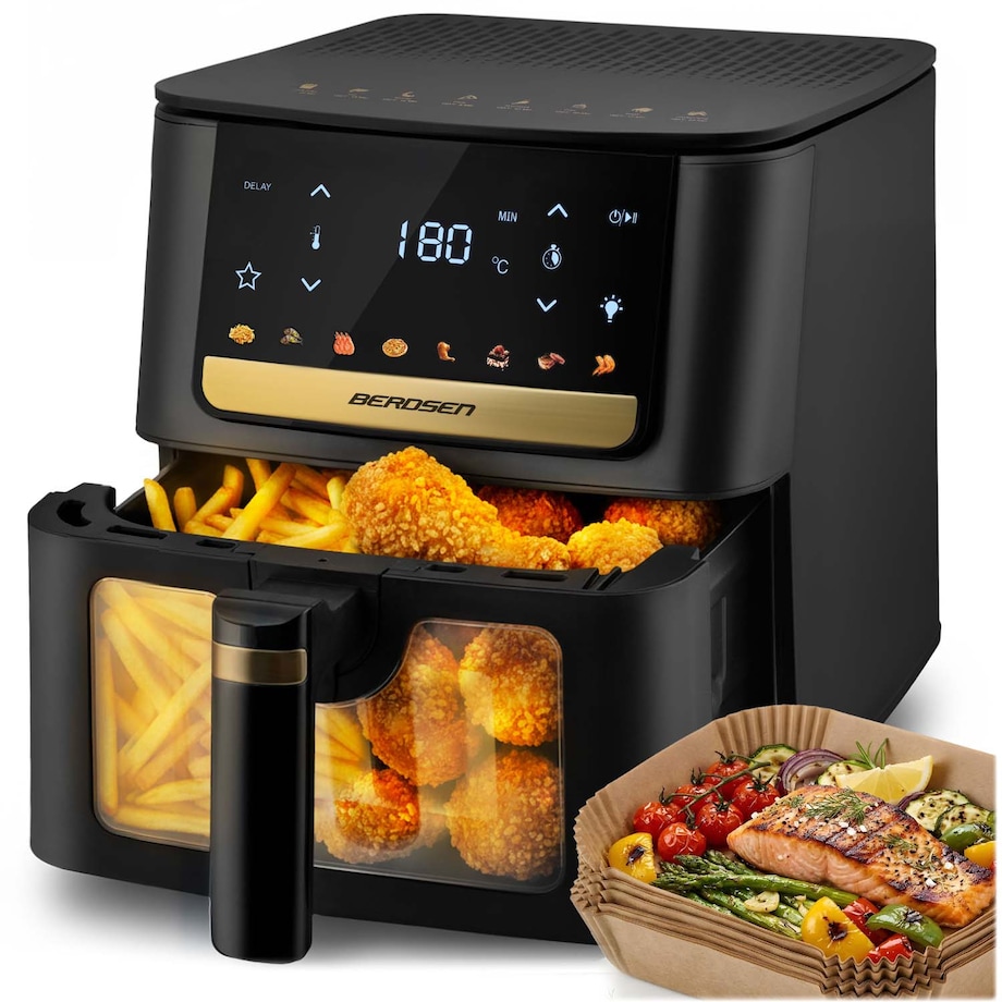 Frytkownica beztłuszczowa Berdsen BD-655 6,5L Air Fryer 1700W + papier do pieczenia