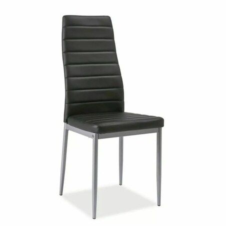 Krzesło tapicerowane H-261 alu czarne