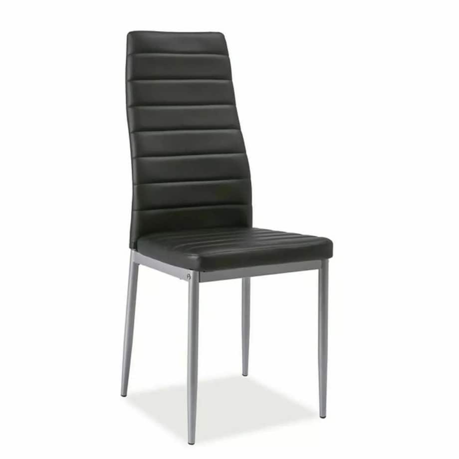 Krzesło tapicerowane H-261 alu czarne