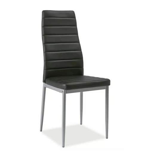 Krzesło tapicerowane H-261 alu czarne