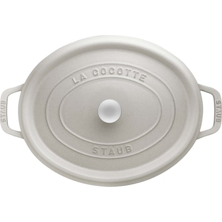 Garnek żeliwny owalny Staub - 6.7 ltr, Biała trufla