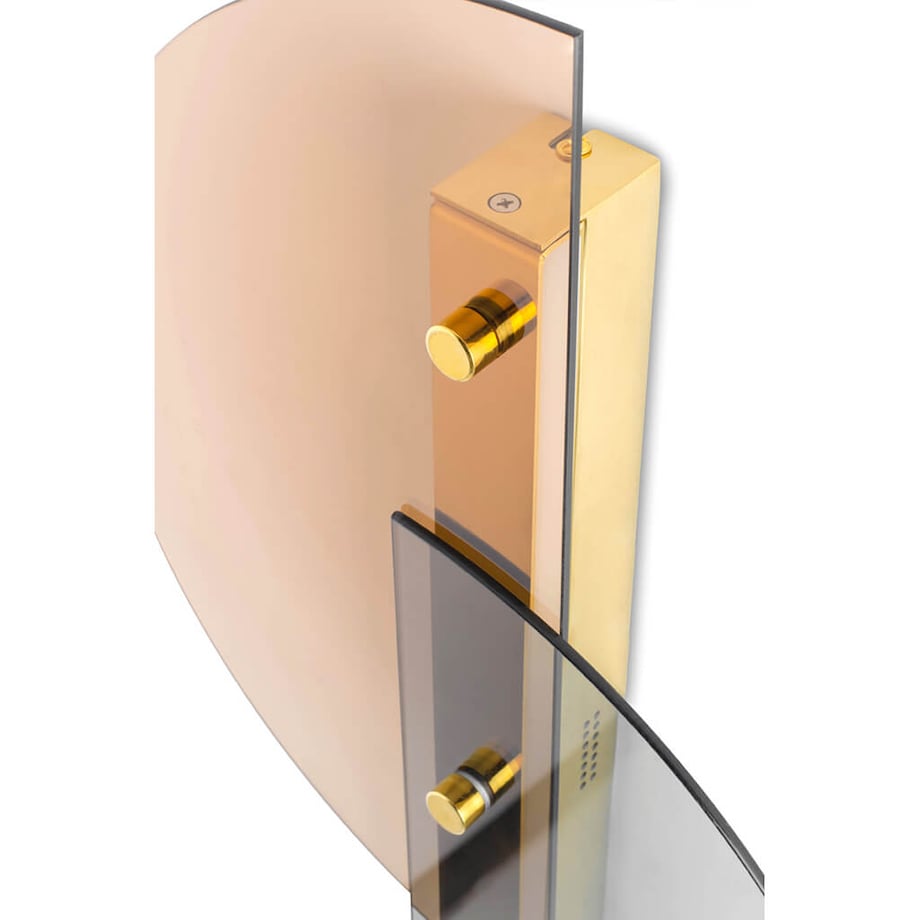 Szklana lampa ścienna Vitral MSE010400191 Moosee LED 5W 3000K Art. Deco złota